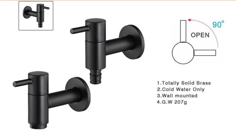 Linus - Chrome Wall-Mounted Bathroom Faucet